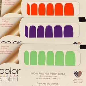 3 Color Street Retired Neon Nail Strip Sets